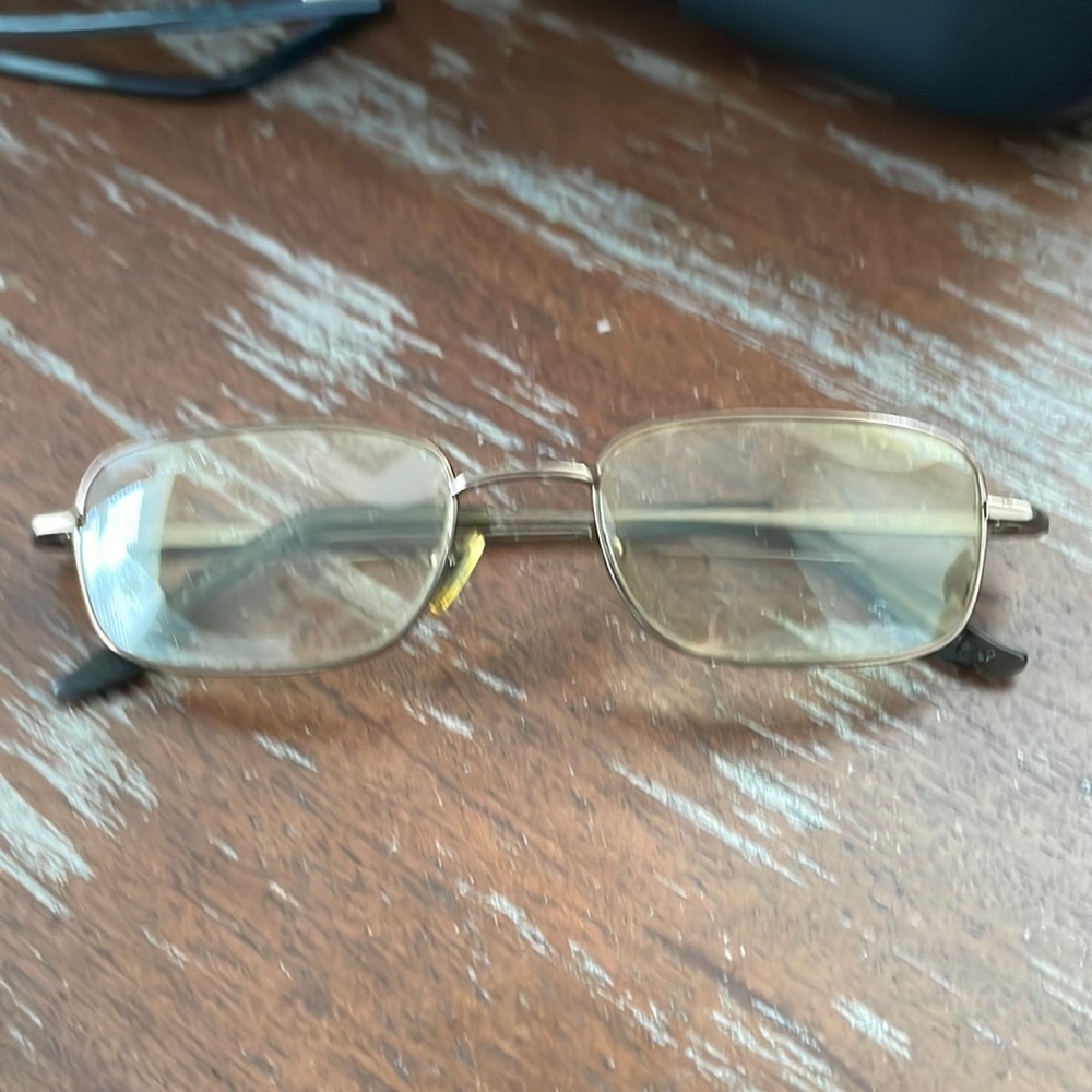 Marchon M752 705 gold toned full rim eyeglasses